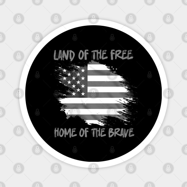 Land-Of-The-Free-Home-Of-The-Brave Magnet by McKenna Guitar Sales